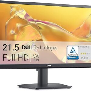 Dell SE2225H 21.5 Inch Full HD (1920x1080) Monitor, 75Hz, VA, 5ms, VESA (100x100mm), HDMI, VGA, 1 Year Warranty, Black